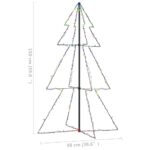 vidaXL Vianočný stromček, kužeľ, 200 LED, dovnútra aj von 98x150 cm – Obrázok 8