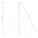 vidaXL Svetlá na vianočný stromček interiér exteriér 1300LED farebné 8m – Obrázok 8