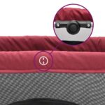 vidaXL Detská posteľ s matracom červená ľanová látka – Obrázok 7