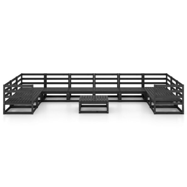 vidaXL 11-dielna záhradná sedacia súprava, borovicový masív – Obrázok 3