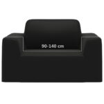 vidaXL Naťahovací prehoz na pohovku čierny polyester Jersey – Obrázok 6