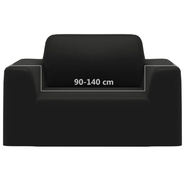 vidaXL Naťahovací prehoz na pohovku čierny polyester Jersey – Obrázok 6