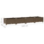 vidaXL Vyvýšený záhon 160x40x23 cm polypropylén – Obrázok 8