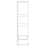 vidaXL 4-poschodový stojan na kvety 43x22x76 cm biely kov – Obrázok 4