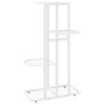 vidaXL 4-poschodový stojan na kvety 43x22x76 cm biely kov – Obrázok 5
