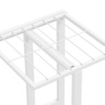 vidaXL 4-poschodový stojan na kvety 43x22x76 cm biely kov – Obrázok 6