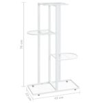 vidaXL 4-poschodový stojan na kvety 43x22x76 cm biely kov – Obrázok 7
