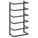 vidaXL Stojan na uteráky čierny 24x12x48 cm oceľ – Obrázok 2