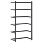 vidaXL Stojan na uteráky čierny 24x12x48 cm oceľ – Obrázok 5