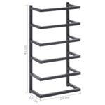 vidaXL Stojan na uteráky čierny 24x12x48 cm oceľ – Obrázok 7