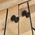 vidaXL TV skrinka 110x30x40 cm, mangový masív – Obrázok 2