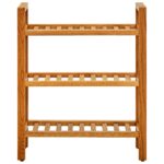 vidaXL Regál na topánky s 3 policami 50x27x60 cm dubový masív – Obrázok 2