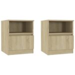 vidaXL Nočné stolíky 2 ks, dub sonoma 40x40x50 cm, kompozitné drevo – Obrázok 2