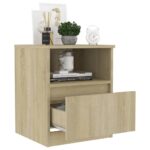 vidaXL Nočné stolíky 2 ks, dub sonoma 40x40x50 cm, kompozitné drevo – Obrázok 4