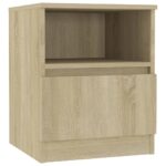 vidaXL Nočné stolíky 2 ks, dub sonoma 40x40x50 cm, kompozitné drevo – Obrázok 5