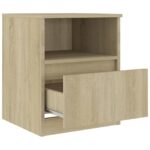 vidaXL Nočné stolíky 2 ks, dub sonoma 40x40x50 cm, kompozitné drevo – Obrázok 8
