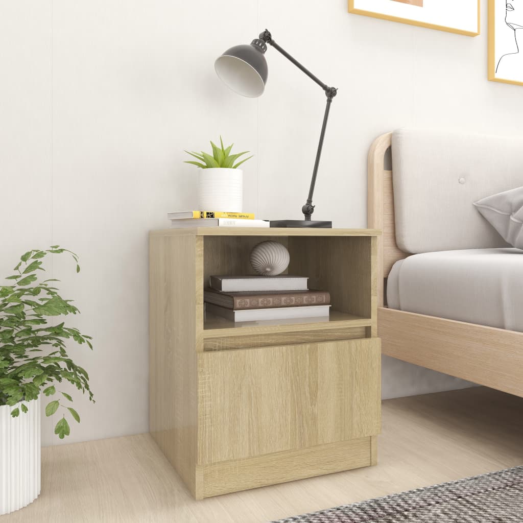 VXL8720286557693_m_en_hd_1.jpg vidaXL Nočné stolíky 2 ks, dub sonoma 40x40x50 cm, kompozitné drevo – Obrázok 1
