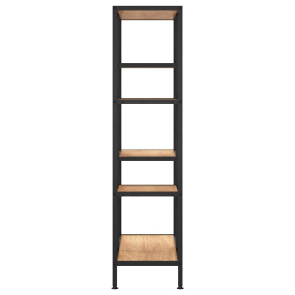 vidaXL Knižnica 80x30x120 cm oceľ a sprac. drevo – Obrázok 4