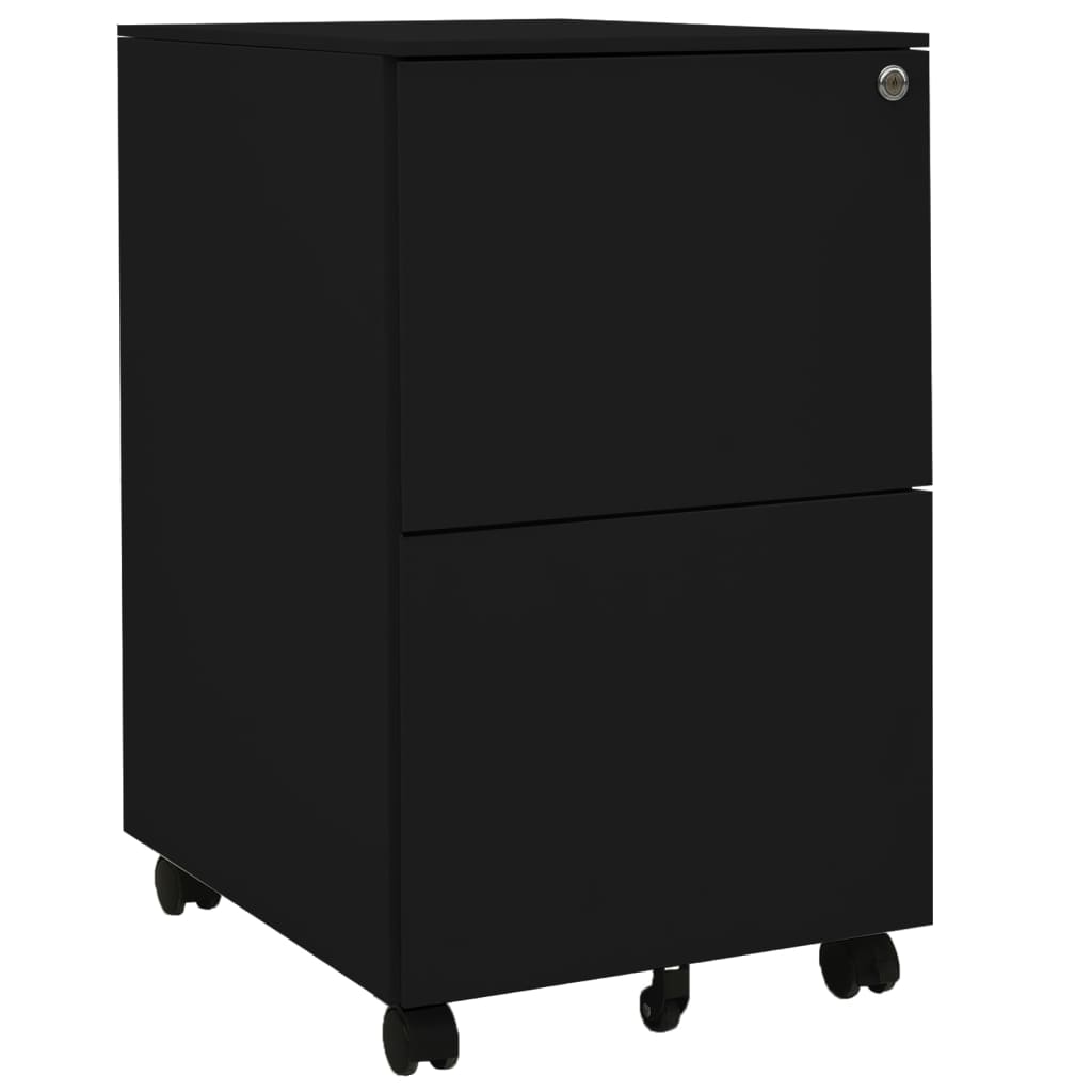 VXL8720286564073_a_en_hd_1.jpg vidaXL Mobilná kartotéka čierna 39x45x67 cm oceľ – Obrázok 1