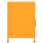 vidaXL Nočný stolík horčicovo-žltý 35x35x51 cm oceľ – Obrázok 4