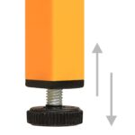 vidaXL Nočný stolík horčicovo-žltý 35x35x51 cm oceľ – Obrázok 7