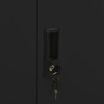 vidaXL Kancelárska skriňa čierna 90x40x102 cm oceľ – Obrázok 2