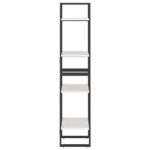 vidaXL Knižnica so 4 policami biela 40x30x140 cm masívna borovica – Obrázok 7