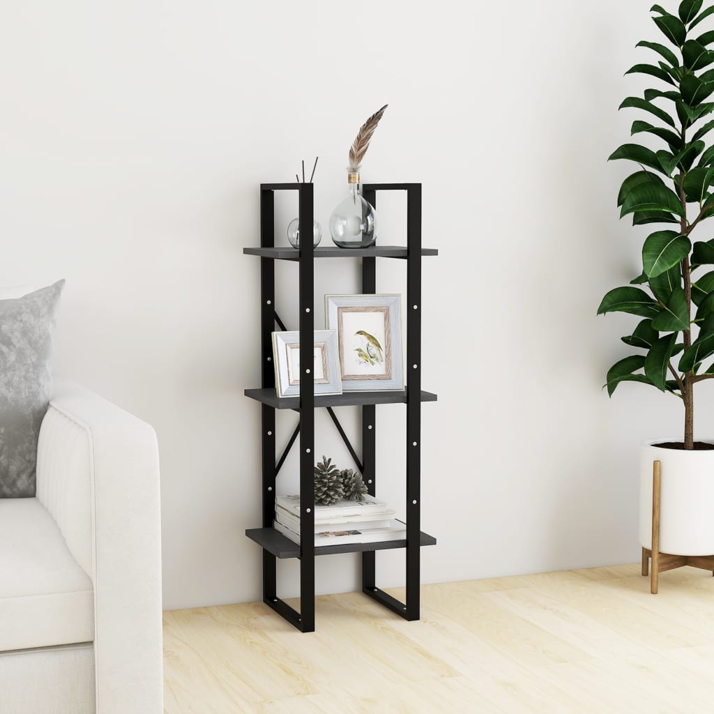 VXL8720286567845_m_en_hd_1.jpg vidaXL Knižnica s 3 policami sivá 40x30x105 cm borovicový masív – Obrázok 1
