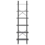 vidaXL Úložná polica, sivá 60x30x210 cm, borovicový masív – Obrázok 6