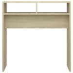 vidaXL Konzolový stolík, dub sonoma 78x30x80 cm, kompozitné drevo – Obrázok 5