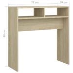 vidaXL Konzolový stolík, dub sonoma 78x30x80 cm, kompozitné drevo – Obrázok 7