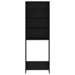 vidaXL Skrinka na práčku čierna 64x24x190 cm – Obrázok 6