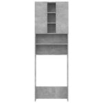 vidaXL Skrinka na práčku betónovo-sivá 64x25,5x190 cm – Obrázok 6