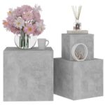 vidaXL Príručné stolíky 3 ks betónovo-sivé drevotrieska – Obrázok 4