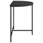vidaXL Záhradný stôl čierny 100x50x75 cm polyratan – Obrázok 5