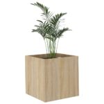 vidaXL Kvetináč vo farbe dubu sonoma 40x40x40 cm spracované drevo – Obrázok 4