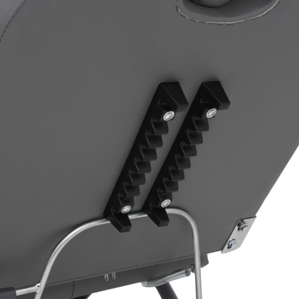 vidaXL Kozmetické kreslo z umelej kože, sivé 180x62x78 cm – Obrázok 6