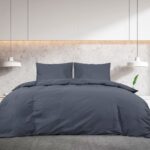 vidaXL Súprava obliečok antracitová 200x200 cm ľahké mikrovlákno – Obrázok 3