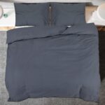 vidaXL Súprava obliečok antracitová 200x200 cm ľahké mikrovlákno – Obrázok 5