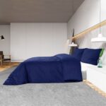 vidaXL Súprava obliečok tmavomodrá 240x220 cm ľahké mikrovlákno – Obrázok 4