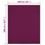 vidaXL Plachty Jersey 2 ks bordová 160x200 cm bavlna – Obrázok 4