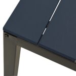vidaXL 3-dielna záhradná jedálenská súprava, oceľ a WPC, čierna – Obrázok 10