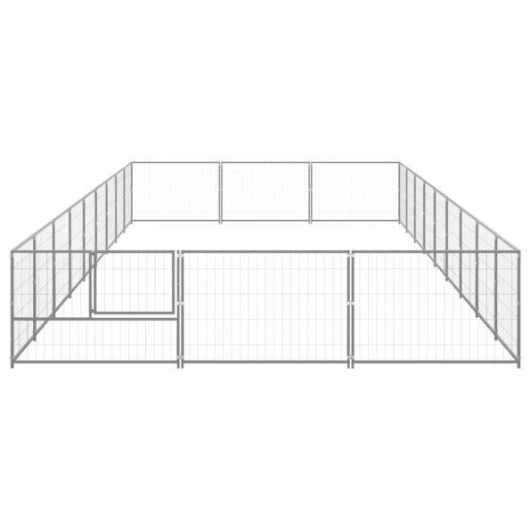 VXL8720286664155_g_en_hd_2.jpg vidaXL Koterec pre psy strieborný 27 m² oceľ – Obrázok 3