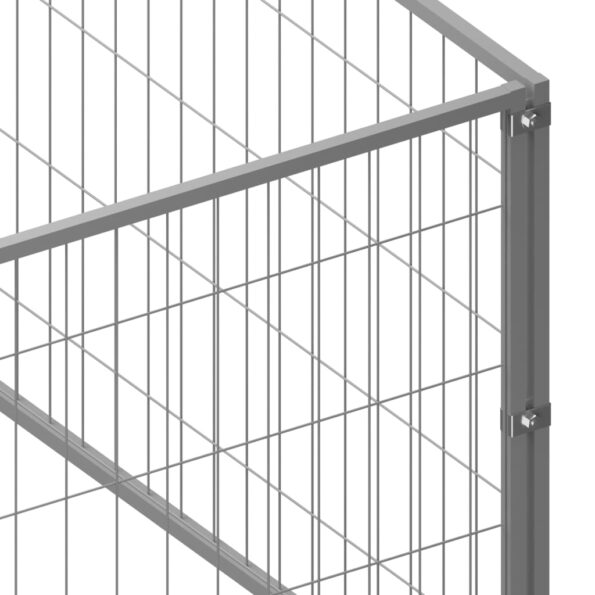 VXL8720286664155_g_en_hd_3.jpg vidaXL Koterec pre psy strieborný 27 m² oceľ – Obrázok 4