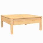 vidaXL 3-dielna záhradná sedacia súprava, krémové podložky, borovica – Obrázok 6