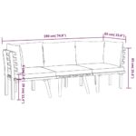 vidaXL 3-dielna sada záhradného salónika s vankúšmi masívna akácia – Obrázok 8