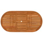 vidaXL 7-dielna vonkajšia jedálenská súprava eukalyptový masív – Obrázok 7