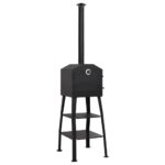 vidaXL Vonkajšia pec na pizzu na drevené uhlie s 2 šamotovými kameňmi