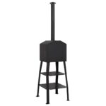 vidaXL Vonkajšia pec na pizzu na drevené uhlie s 2 šamotovými kameňmi – Obrázok 5