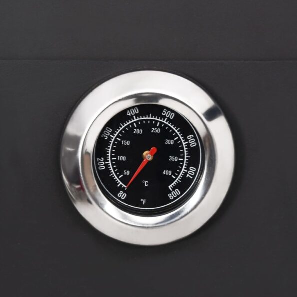 vidaXL Vonkajšia pec na pizzu na drevené uhlie s 2 šamotovými kameňmi – Obrázok 6